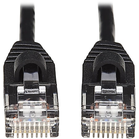 Tripp Lite Cat6a 10G Snagless Molded Slim UTP Network Patch Cable (M/M), Black, 25 ft. -First End: 1x R - N261S25BK
