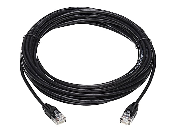 Tripp Lite Cat6a 10G Snagless Molded Slim UTP Network Patch Cable (M/M), Black, 25 ft. -First End: 1 x RJ-45 Male Network - Second End: 1 x RJ-45 Male Network - 10 Gbit/s - Patch Cable - Gold Plated Contact - 28 AWG - Black