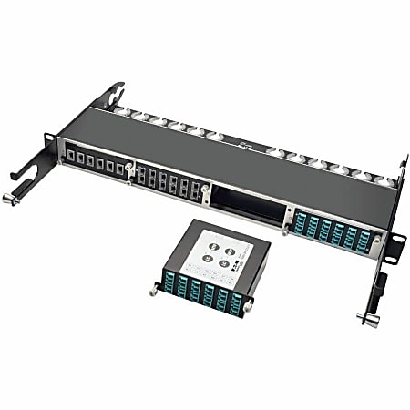 Eaton Tripp Lite Series 40Gb to 10Gb Breakout Cassette, (x2) 12-Fiber OM4 MTP/MPO ( Male with Pins ) to ( x12 ) LC Duplex, N4842M12LC12