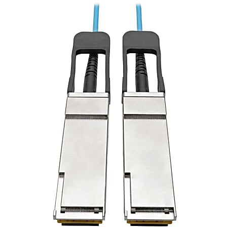 Tripp Lite QSFP+ to QSFP+ Active Optical Cable - 40Gb, AOC, M/M, Aqua, 20 m (65.6 ft.) - First End: 1 x QSFP+ Male Network - Second End: 1 x QSFP+ Male Network - 40 Gbit/s - 50/125 µm - Aqua