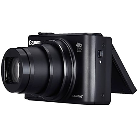 Canon PowerShot SX740 HS 20.3 Megapixel Compact Camera Black 12.3 Sensor  Autofocus 3 LCD 40x Optical Zoom 4x Digital Zoom Optical IS 5184 x 3888  Image 3840 x 2160 Video HD Movie Mode Wireless LAN - Office Depot