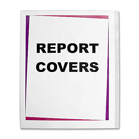 C-Line® Clear Report Covers, 8 1/2" x 11", Box Of 100