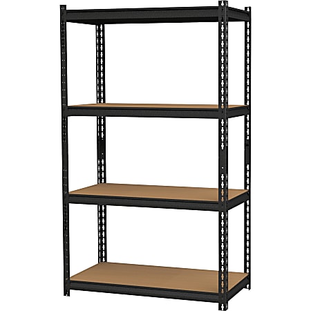 Hirsh® Iron Horse 2,300-Lb Capacity Steel Shelving Unit, 4-Shelves, Black
