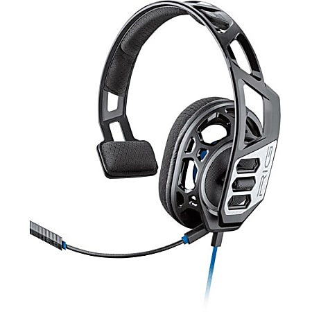 Plantronics RIG 100HS Gaming Headset - Mono - Mini-phone (3.5mm) - Wired - 32 Ohm - 20 Hz - 20 kHz - Over-the-head - Monaural - Circumaural - 4.27 ft Cable - Noise Cancelling, Omni-directional Microphone