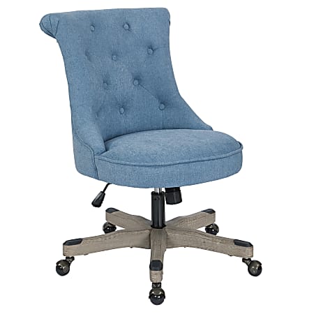 Office Star™ Hannah Tufted Office Chair, Sky/Gray