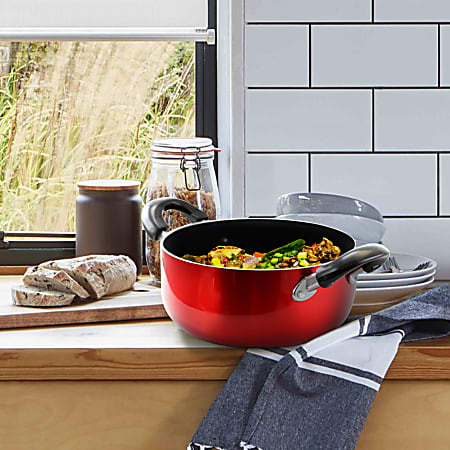 Ninja Foodi NeverStick Essential 9 Piece Aluminum Cookware Set Red - Office  Depot