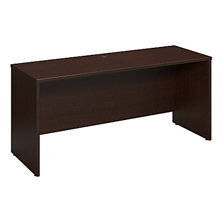 Bush Business Furniture Components Elite Desk/Credenza/Return, 66"W x 24"D, Mocha Cherry, Standard Delivery