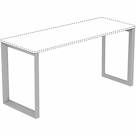 Lorell® Relevance Series Desk Leg Frame, Silver, 23.3"