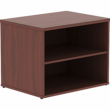 Lorell® Relevance 2-Shelf Open Storage, Mahogany