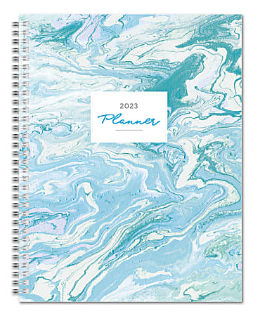 Office Depot® Brand Weekly/Monthly Planner, 8-1/2” x 11”, Marble, January To December 2023, NW8511PPM