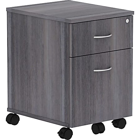Lorell® Relevance Series 2-Drawer Mobile File Cabinet, 23"H, Charcoal