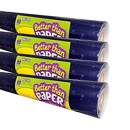 Teacher Created Resources Better Than Paper Bulletin Board Rolls, Night Sky, Pack Of 4 Rolls