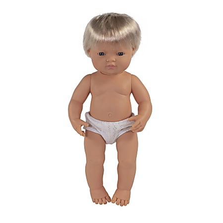 Miniland Educational Anatomically Correct 15" Baby Doll, Caucasian Boy