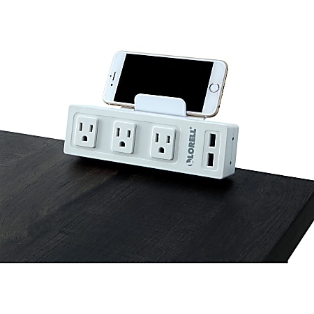 Lorell® AC/USB Power Center, Desktop Mount, White