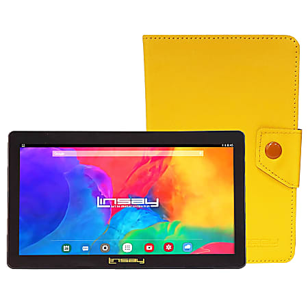 Linsay F7 Tablet, 7" Screen, 2GB Memory, 64GB Storage, Android 13, Yellow