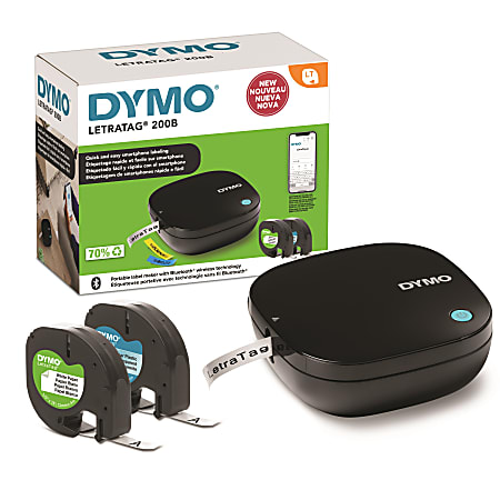 Dymo Letratag 200b Bluetooth Label Maker Black With 2pk Assorted Label  Tapes : Target