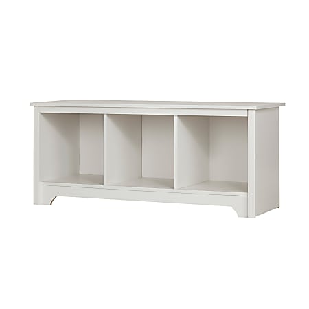 South Shore Vito Cubby Storage Bench, 19-3/4"H x 51-1/4"W x 16"D, Pure White