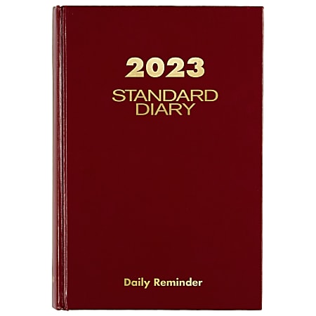 AT-A-GLANCE Standard Diary 2023 RY Daily Reminder, Red, Small, 5 3/4" x 8 1/4"