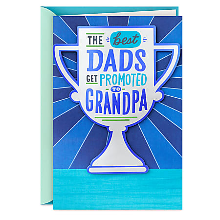 Hallmark Fathers Day Card for Grandpa (Best Dads Get Promoted to Grandpa)