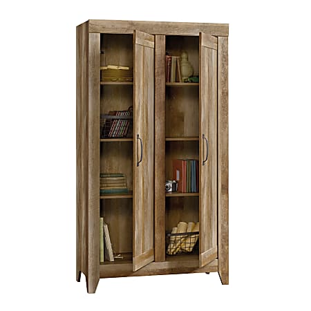 Sauder Adept Storage Wide Storage Cabinet, Craftsman Oak