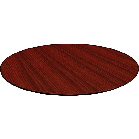 Lorell® Laminate Knife-Edge Round Conference Table Top, 48"W, Mahogany