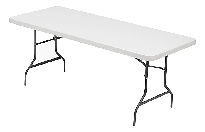 Lorell® 72"W Rectangular Banquet Table, Gray