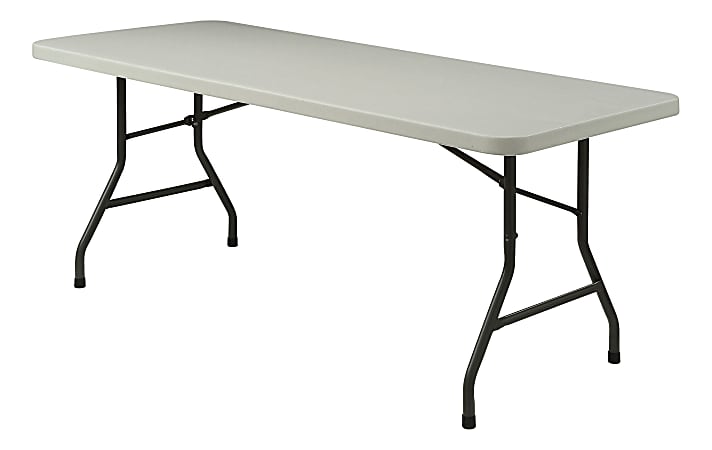 Lorell&reg; 60"W Rectangular Banquet Table, Gray