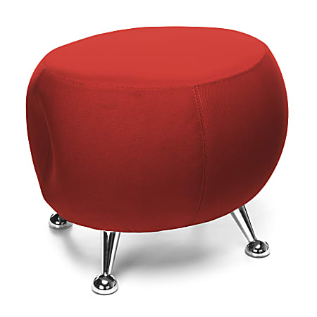 OFM Jupiter Series Stool, Red/Chrome