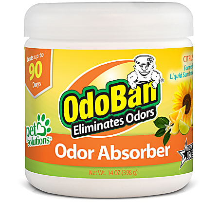 OdoBan Solid Odor Absorber Air Freshener, Citrus Scent, 14 Oz