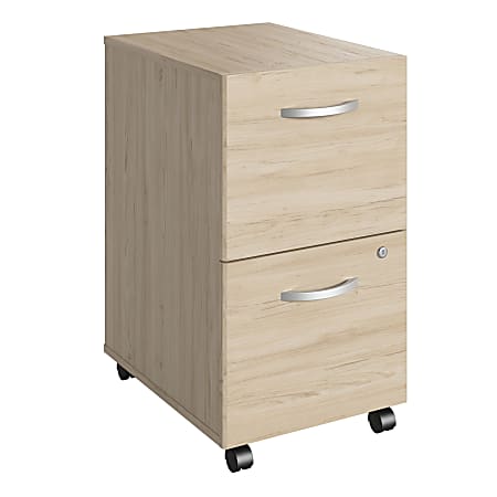 Bush Business Furniture Studio C 2-Drawer Mobile File Cabinet, Natural Elm, Standard Delivery