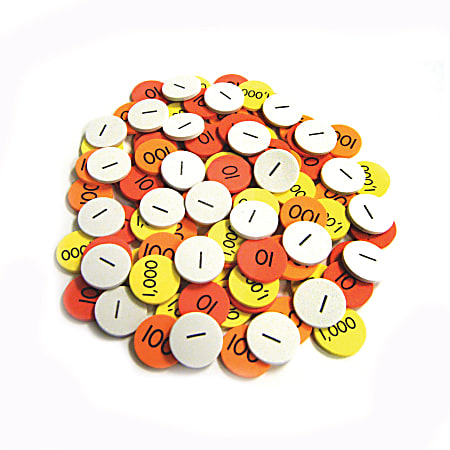 Sensational Math™ Place Value Discs Small-Group Set, 1" x 1/8", Grade 1 - 4, Set Of 600