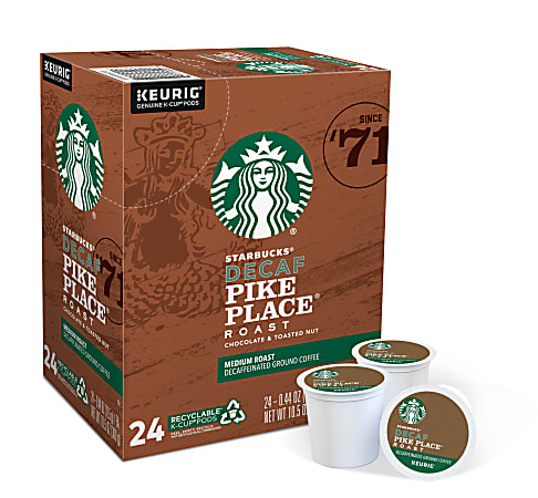 Starbucks® Pike Place Single-Serve Coffee K-Cup®, Decaffeinated,