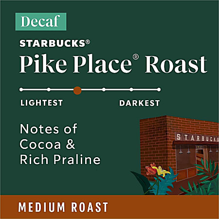 Starbucks Pike Place Single Serve Coffee K Cup Decaffeinated