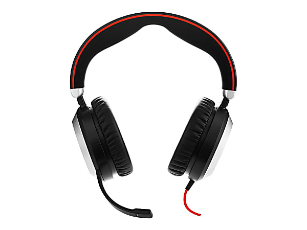 Jabra Evolve 80 UC stereo - Headset - full size - wired - active noise canceling