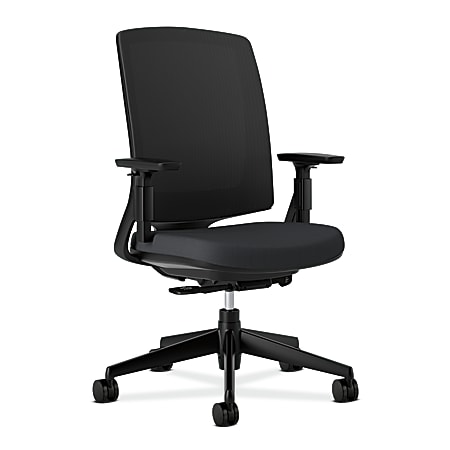 HON® Lota® 2281 Mesh/Fabric Mid-Back Chair, Black