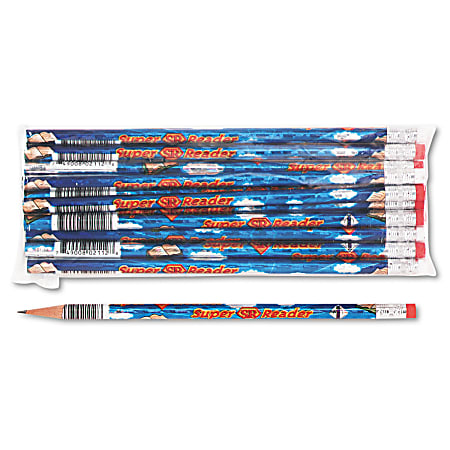 Moon Products Recognition Pencils, #2, HB Hardness, Blue, Super Reader, Pack Of 12