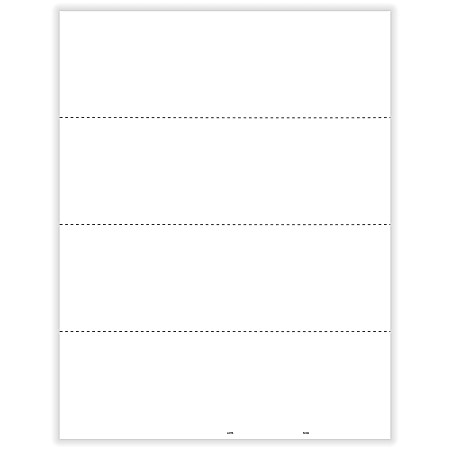 ComplyRight® W-2 Tax Forms, Blank Face With Backer Instructions, 4-Up (Horizontal Format), Laser, 8-1/2" x 11", Pack Of 50 Forms