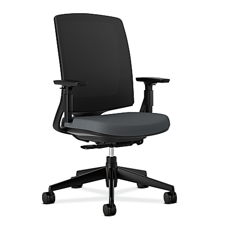HON® Lota Series Mesh Mid-Back Chair, 43"H x 30"W x 35 1/2"D, Charcoal