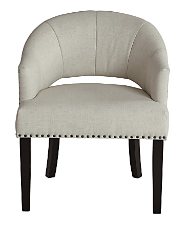 Ave Six Vivian Accent Chair, Linen/Dark Espresso