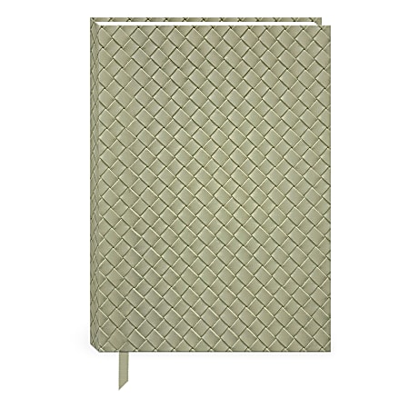 Punch Studio Woven Vegan Leather Journal, 6&rdquo; x 8-1/2&rdquo;, Unruled, 192 Pages, Natural Weave
