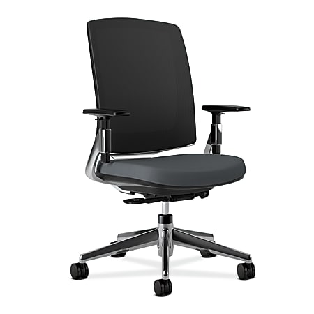 HON® Lota Series Mesh Mid-Back Chair, 43 3/8"H x 27 3/4"W x 27 3/4"D, Black, HON2283VA19PA