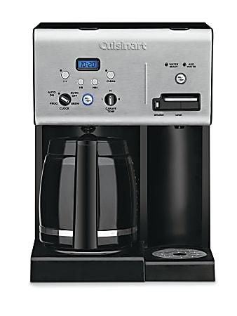 Cuisinart® Coffee Plus™ 12-Cup Programmable Coffeemaker With Hot Water System, Silver