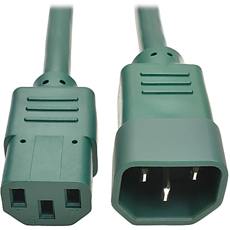 Eaton Tripp Lite Series PDU Power Cord, C13 to C14 - 10A, 250V, 18 AWG, 3 ft. (0.91 m), Green - Power extension cable - P004003AGN