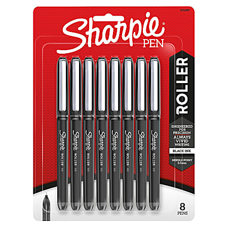 Sharpie Rollerball Pen Needle Point 0.5mm Assorted Colors Pack Of 4 -  Office Depot