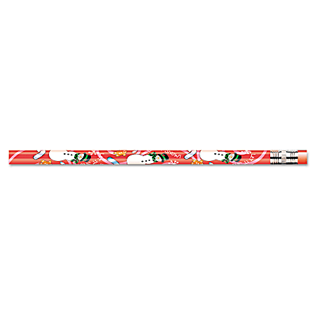 Moon Products Holiday Snowman Pencil, Presharpened, HB Lead, Pack of 12