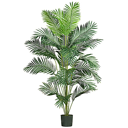 Nearly Natural 7'H Paradise Palm Tree With Pot, Green