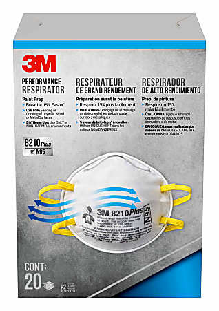 3M™ Performance Disposable Paint Prep Respirator N95, White, Pack Of 20