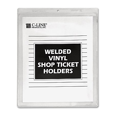 C-Line® Vinyl Shop Ticket Holders, 9" x 12", Box of 50