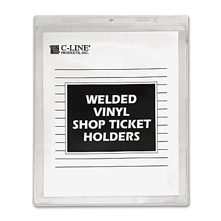 C-Line&reg; Vinyl Shop Ticket Holders, 9" x 12", Box of 50