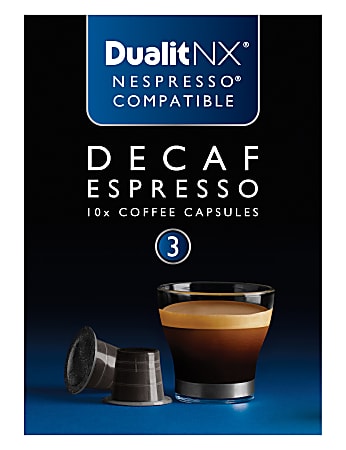 Dualit NX® Nespresso® Coffee Capsules, Decaf Espresso, Box Of 10